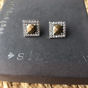 Silpada “Gilded Cage” Brass Earrings